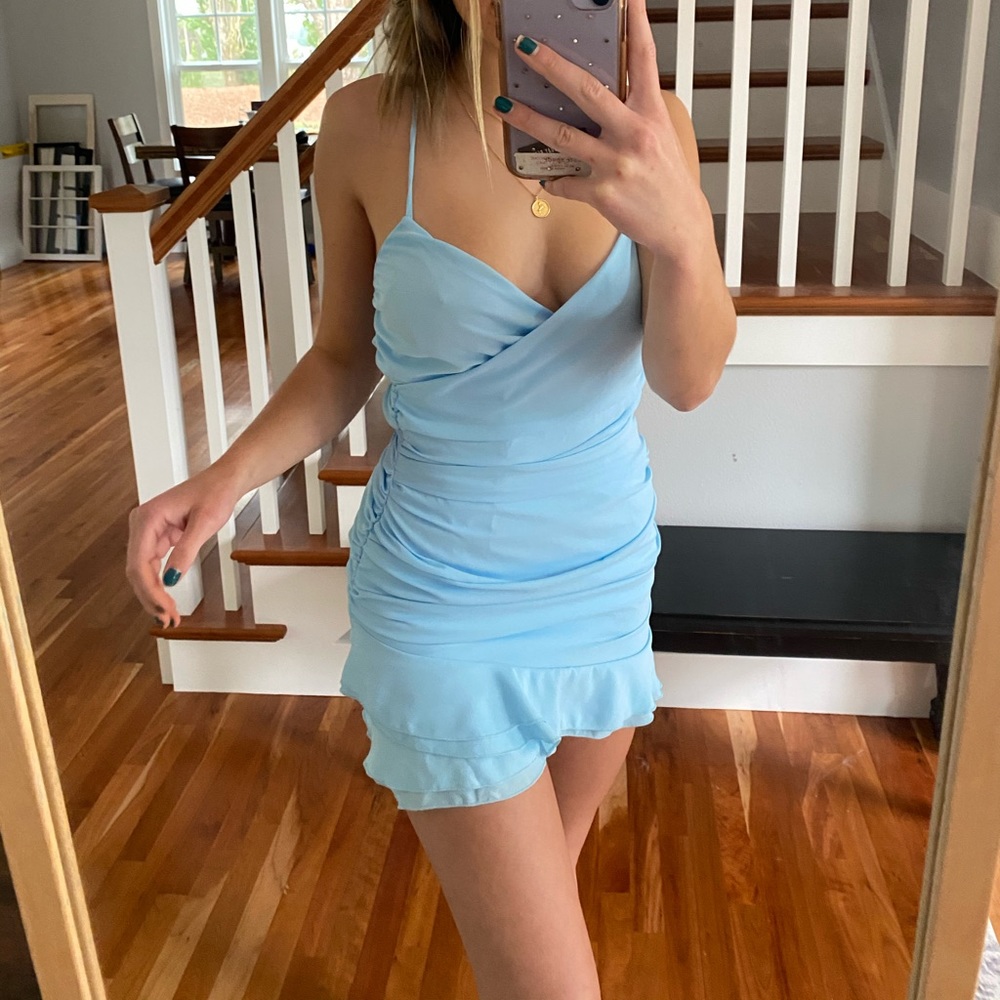 never worn lucy in the sky dress light blue
